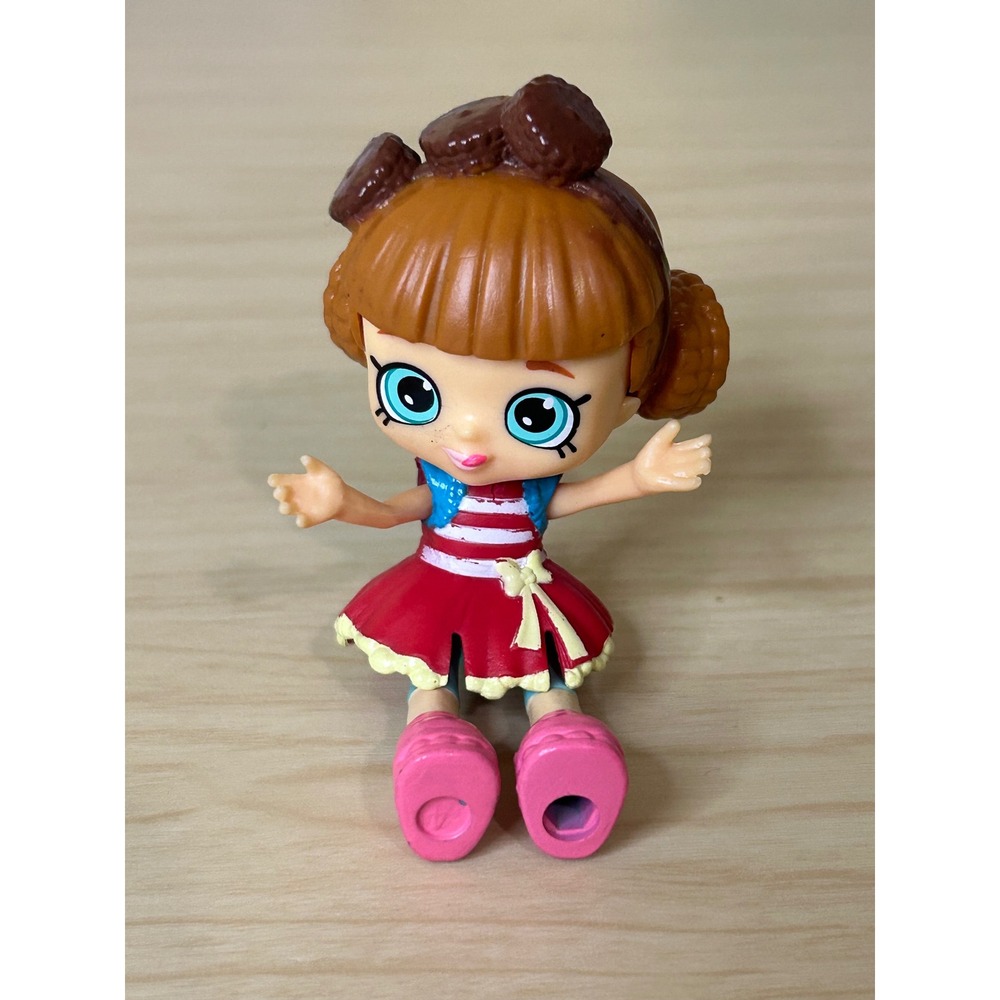 Shopkins Shoppies Coco Cookie Mini Doll Brown Hair Teal Eyes Moose Toys